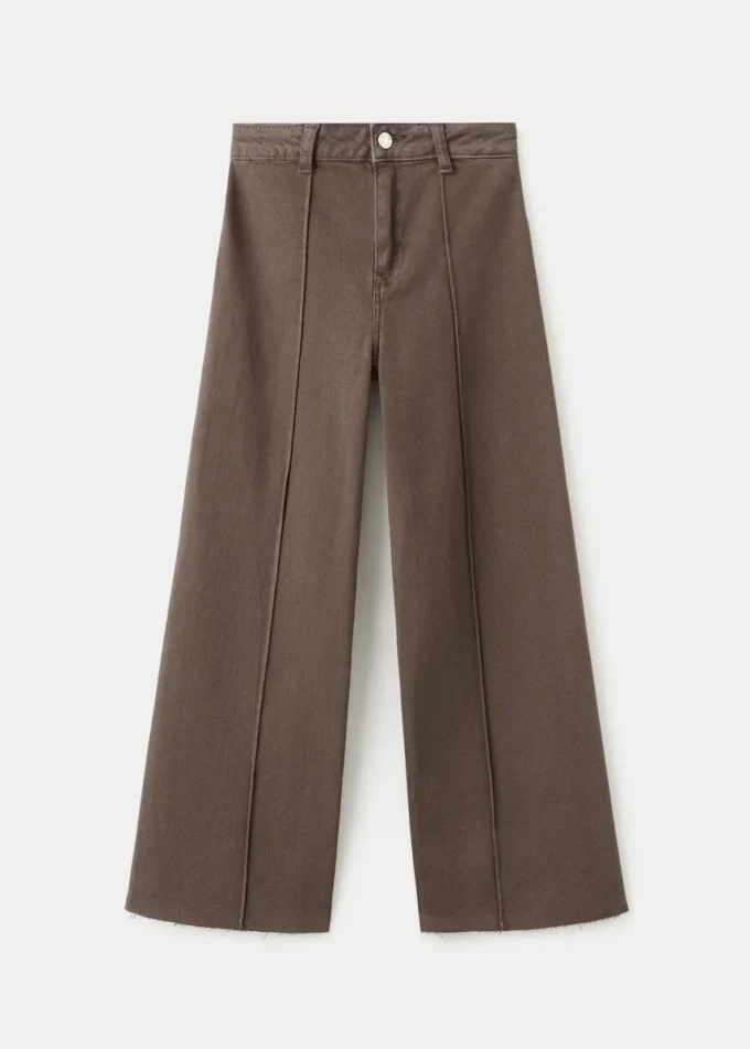 Culotte-Jeans mit Nahtdetails