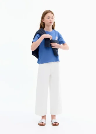 Culotte-Jeans mit Nahtdetails