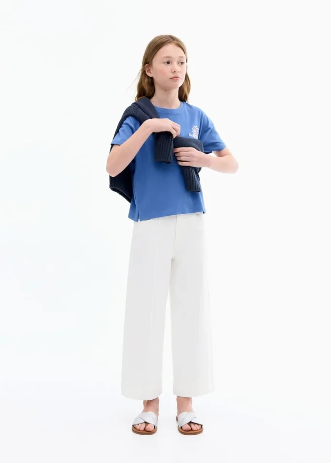 Culotte-Jeans mit Nahtdetails Culotte-Jeans mit Nahtdetails