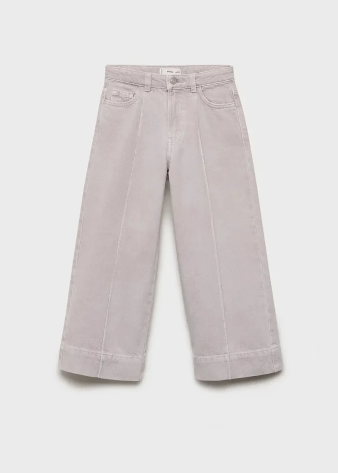 Culotte-Jeans mit Nahtdetails Culotte-Jeans mit Nahtdetails