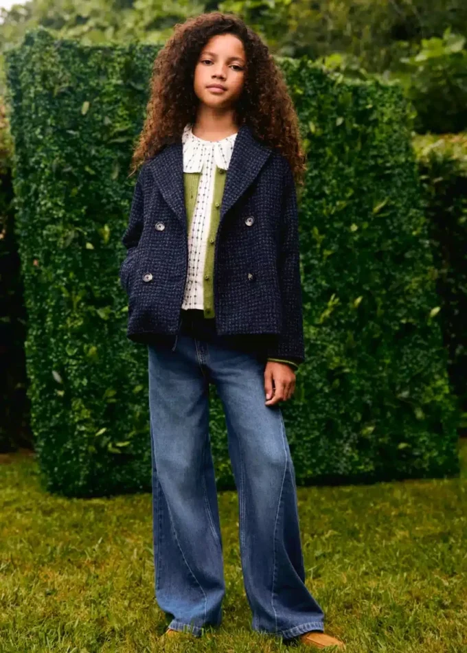 Culotte-Jeans mit Nahtdetails
