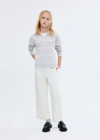 Culotte-Jeans mit Nahtdetails