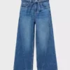Culotte-Jeans mit Nahtdetails