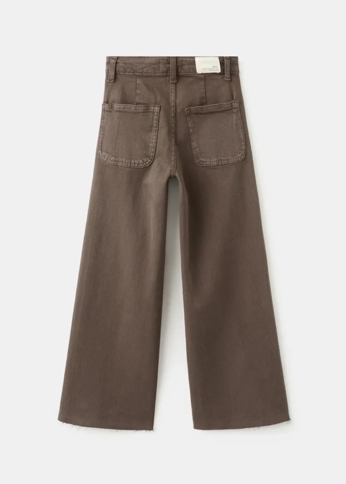 Culotte-Jeans mit Nahtdetails