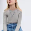 Culotte-Jeans mit Strasssteinen Culotte-Jeans mit Strasssteinen