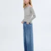 Culotte-Jeans mit Strasssteinen Culotte-Jeans mit Strasssteinen