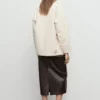 Denim-Barnjacke mit Cordkragen