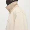 Denim-Barnjacke mit kontrastierendem Kragen Denim-Barnjacke mit kontrastierendem Kragen