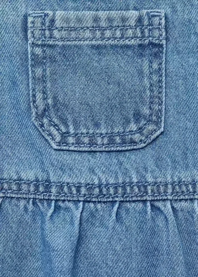 Denim-Baumwoll-Strampler Denim-Baumwoll-Strampler