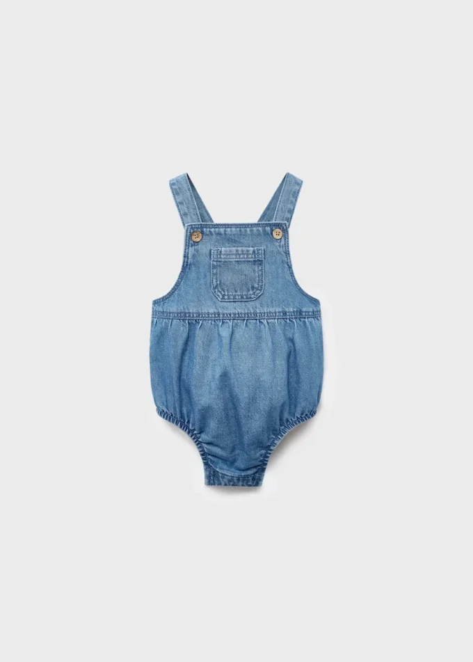 Denim-Baumwoll-Strampler Denim-Baumwoll-Strampler