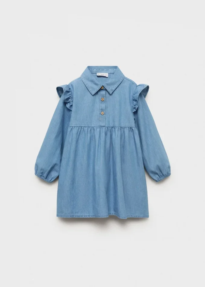 Denimkleid mit Rüschen Denimkleid mit Rüschen