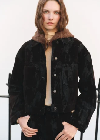 Devoré-Jeansjacke