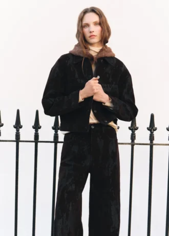 Devoré-Jeansjacke