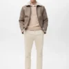 Doppelseitige Jacke mit Details aus Schaffell Doppelseitige Jacke mit Details aus Schaffell
