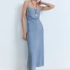 Drapiertes Jeanskleid Drapiertes Jeanskleid