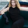 Drapiertes Kleid mit metallischen Details