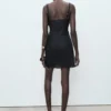 Drapiertes Leinenkleid Drapiertes Leinenkleid