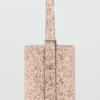 Eimerförmige Tasche aus Leder und Fell