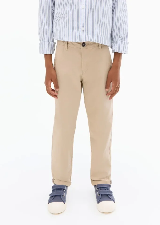 Einfarbige Chino-Hose