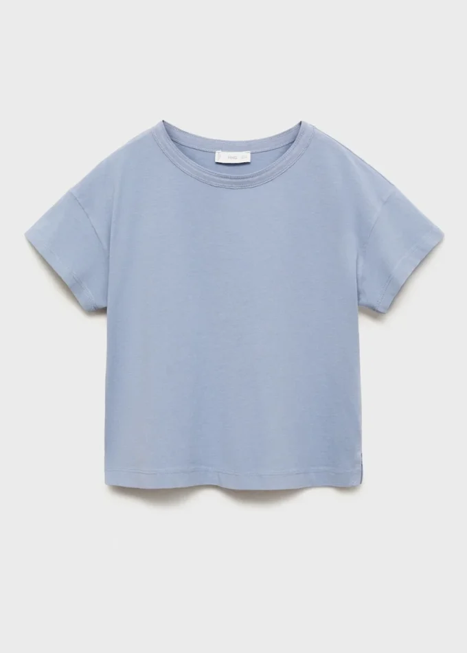 Einfarbiges Baumwoll-T-Shirt Einfarbiges Baumwoll-T-Shirt