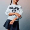 Einfarbiges College-Sweatshirt Einfarbiges College-Sweatshirt