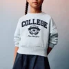 Einfarbiges College-Sweatshirt Einfarbiges College-Sweatshirt