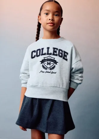Einfarbiges College-Sweatshirt