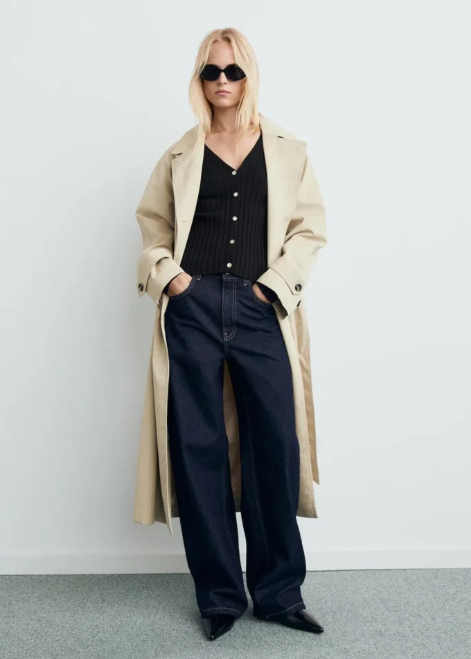 Fein gerippte Strickjacke Fein gerippte Strickjacke