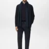 Fein gerippter Baumwollpullover