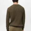 Fein gerippter Baumwollpullover