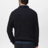 Fein gerippter Baumwollpullover