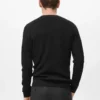 Fein gerippter Baumwollpullover