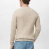 Fein gerippter Baumwollpullover