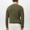Fein gerippter Baumwollpullover