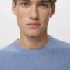 Fein gerippter Baumwollpullover