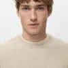 Fein gerippter Baumwollpullover