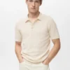 Fein gestricktes Baumwoll-Poloshirt Fein gestricktes Baumwoll-Poloshirt