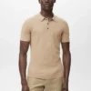 Fein gestricktes Baumwoll-Poloshirt Fein gestricktes Baumwoll-Poloshirt