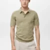Fein gestricktes Baumwoll-Poloshirt Fein gestricktes Baumwoll-Poloshirt