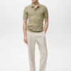Fein gestricktes Baumwoll-Poloshirt Fein gestricktes Baumwoll-Poloshirt