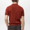 Fein gestricktes Baumwoll-Poloshirt Fein gestricktes Baumwoll-Poloshirt