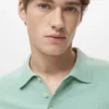Fein gestricktes Baumwoll-Poloshirt Fein gestricktes Baumwoll-Poloshirt