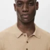 Fein gestricktes Baumwoll-Poloshirt Fein gestricktes Baumwoll-Poloshirt