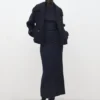 Fein gestricktes Kleid mit gerafften Seiten