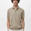 Fein gestricktes Poloshirt aus 100 % Baumwolle Fein gestricktes Poloshirt aus 100 % Baumwolle