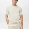 Fein gestricktes T-Shirt aus Baumwolle Fein gestricktes T-Shirt aus Baumwolle