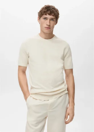 Fein gestricktes T-Shirt aus Baumwolle