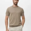 Fein gestricktes T-Shirt aus Baumwolle Fein gestricktes T-Shirt aus Baumwolle