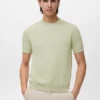 Fein gestricktes T-Shirt aus Baumwolle Fein gestricktes T-Shirt aus Baumwolle