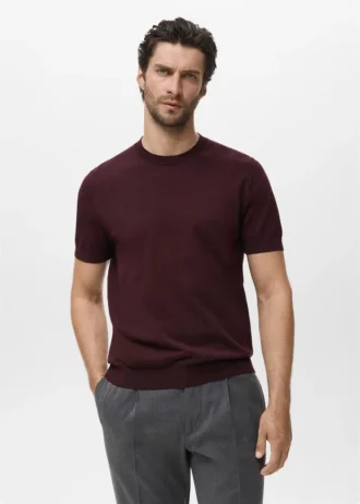 Fein gestricktes T-Shirt aus Baumwolle